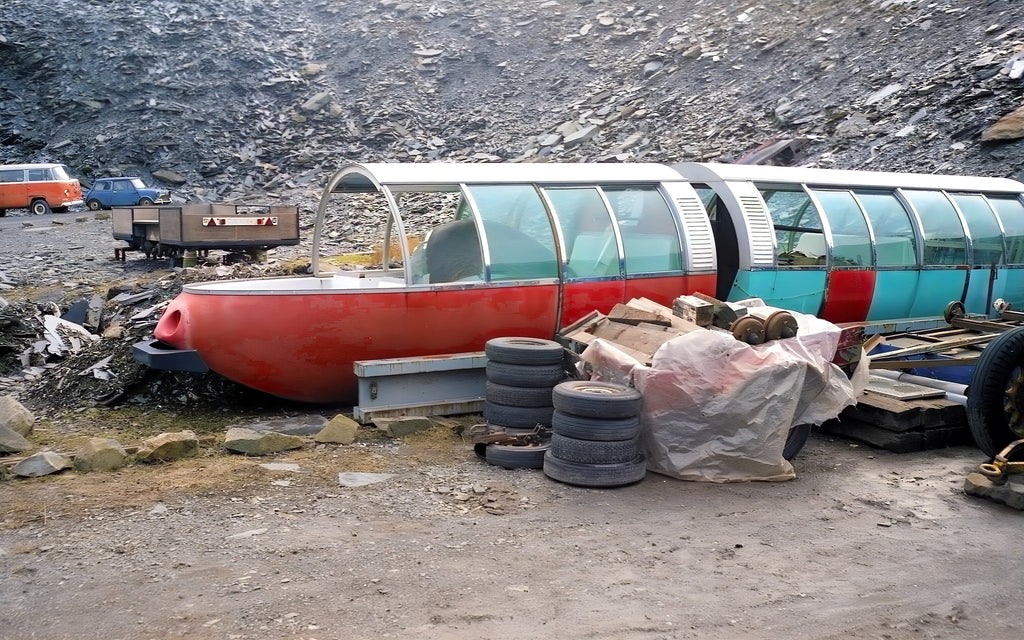 Rhyl Monorail - An illustrated history Old Rhyl monorail train at Blaenau Ffestiniog 1986