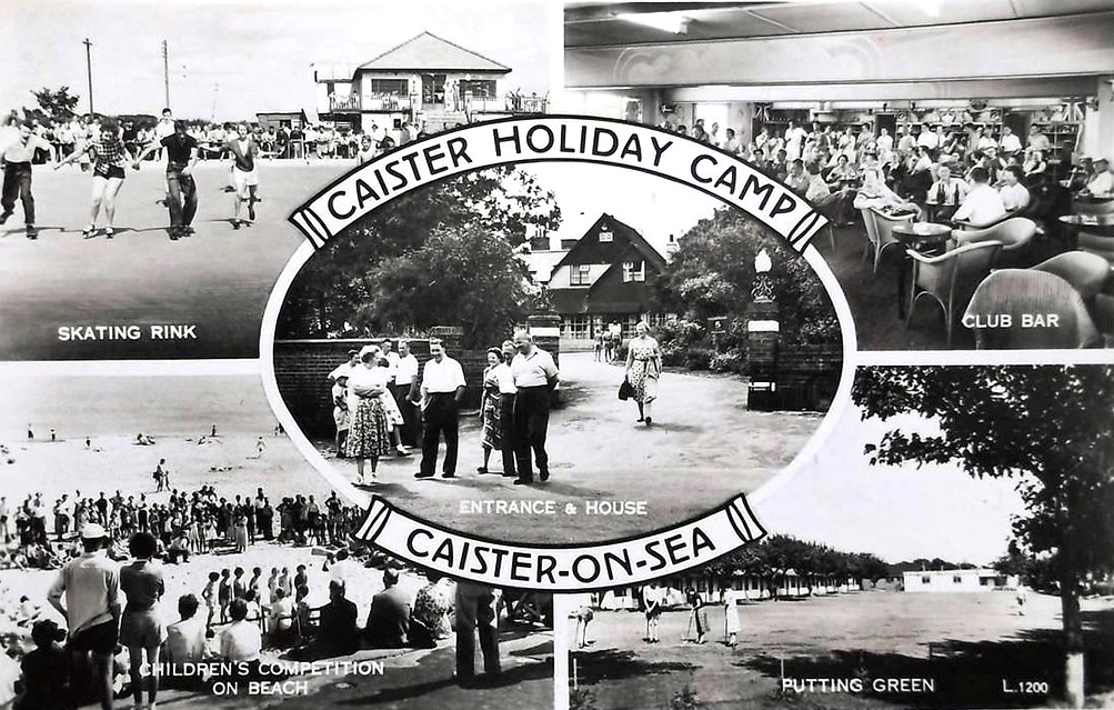 Vintage postcard of Caister Holiday Camp