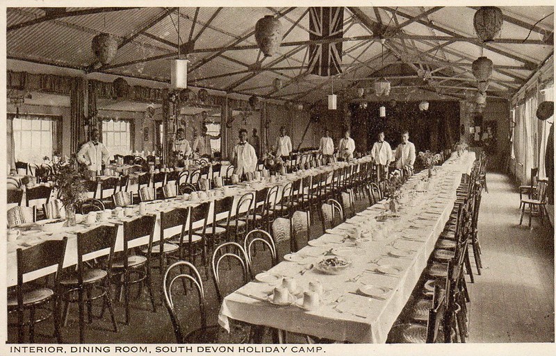 1930s postcard of Pontins south Devon holiday camp