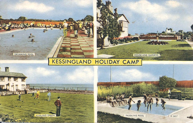 colour postcard of Kessingland holiday camp
