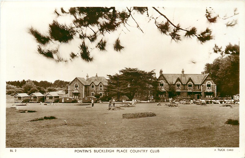 1950s postcard of Pontins buckleigh place country club