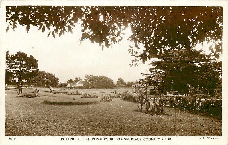 1950s postcard of Pontins buckleigh place country club