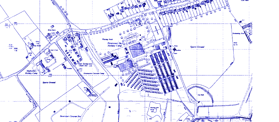 vintage map of Warner's dovercourt Bay holiday camp