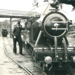 1930s postcard of the golden acre park railway in leeds