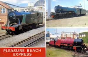 1970s postcard of the blackpool pleasure beach express