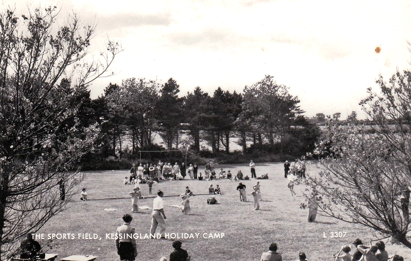 the sports field at kessingland holiday camp