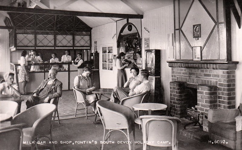 1950s postcard of Pontins south Devon holiday camp