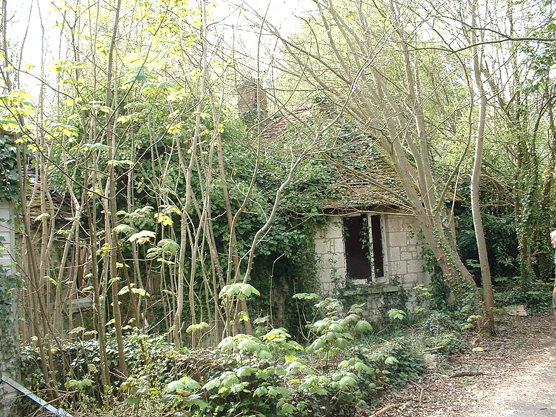 derelict remains of Warner's woodside bay holiday camp showing the managers house