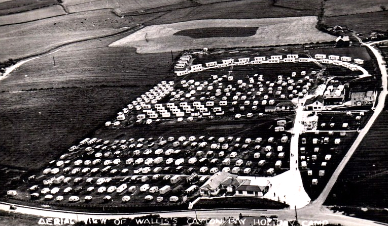 vintage aerial view of Wallis cayton bay holiday camp