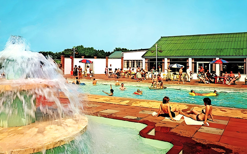 1960s postcard showing the old  Maddiesons Holiday Camp in Hemsby