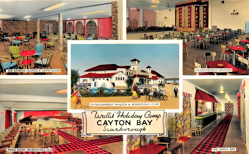 1950s multiview postcard of Wallis cayton bay holiday camp