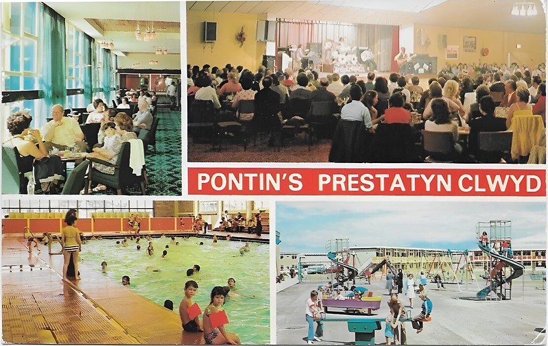 1970s postcard showing Pontins prestatyn