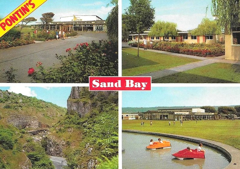 Pontins Sand bay multiview postcard 1970s