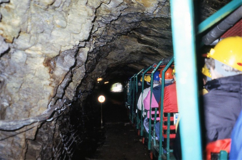 Llechwedd Miners Tramway seen in 2001