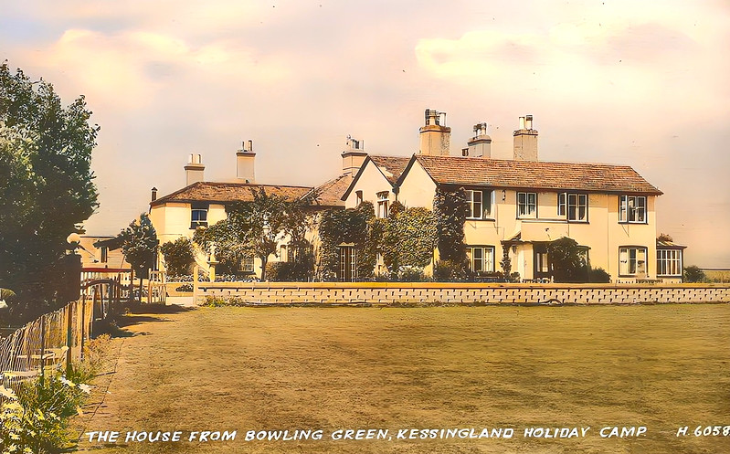 1930s postcard showing Kessingland Grange house at Kessingland Holiday Camp