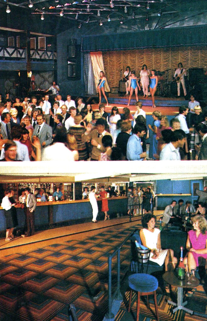 park hall estate in Charnock Richard showing theatre and bar interior