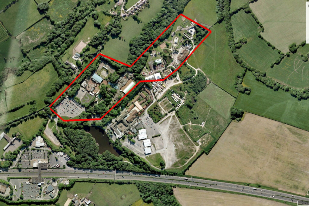 aerial view of Camelot theme park