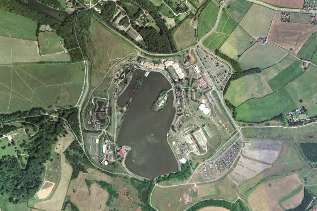 aerial photo of American Adventure theme park in ilkeston