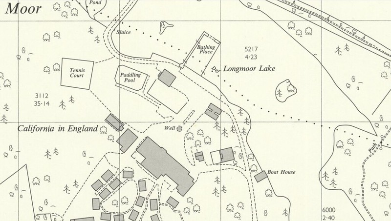1960s map of California in England