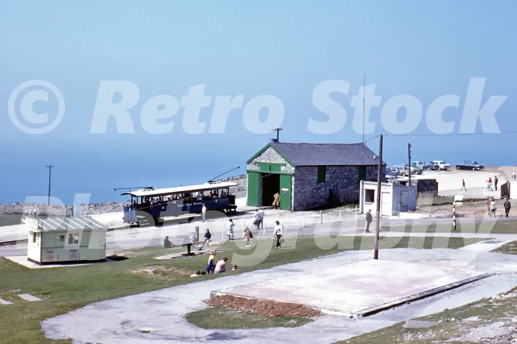 1963 photo of Great orme summit showing the tramway station