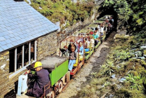 Miners tramway at llechwedd slate caverns