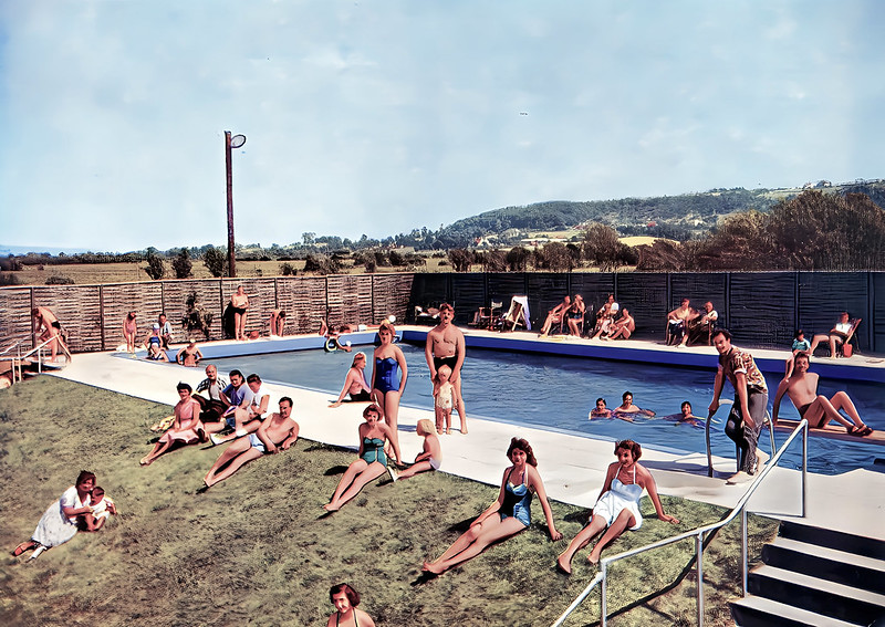 outdoor swimming pool at Pontins Sand bay