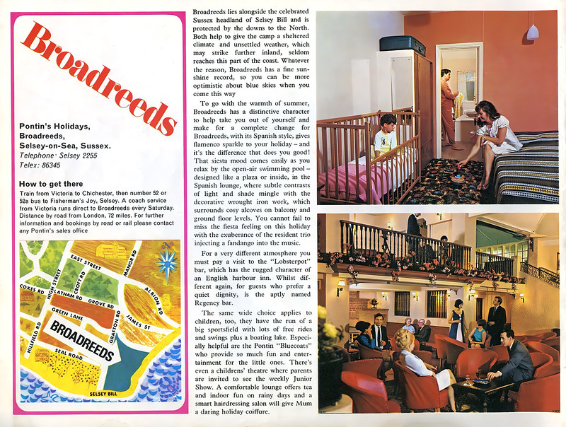 1972 Pontins brochure showing broadreeds