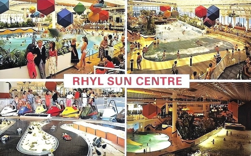 1980s postcard of rhyl sun centre