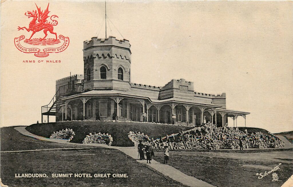 1906 postcard of the Telegraph hotel on great orme summit in llandudno