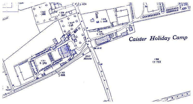early map of Caister holiday camp