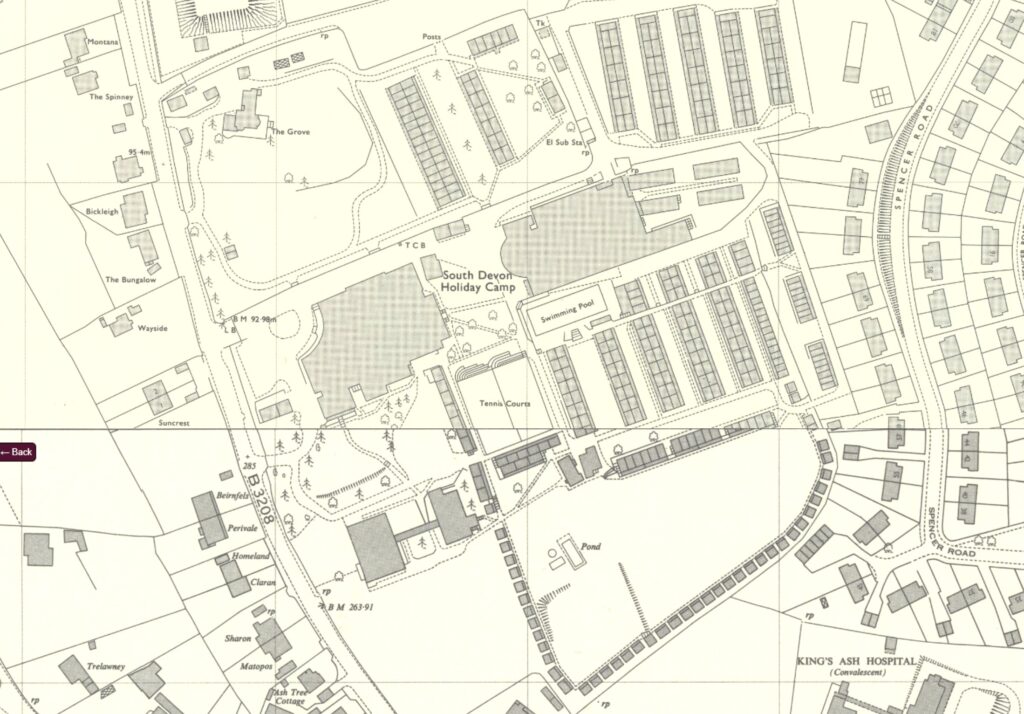 Map of Pontins South Devon holiday camp in Paignton