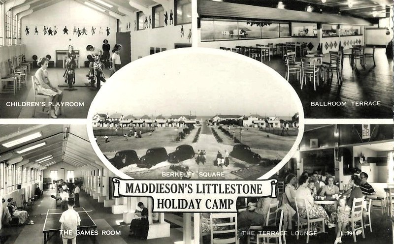 Vintage postcard of Maddiesons Littlestone Holiday Camp