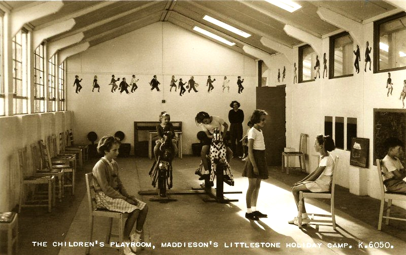 Vintage postcard of Maddiesons Littlestone Holiday Camp