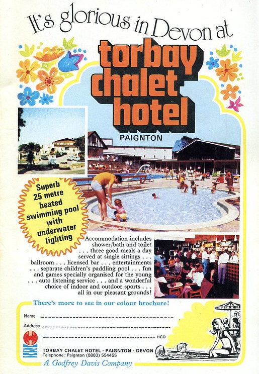 1979 advert for the Torbay Chalet Hotel