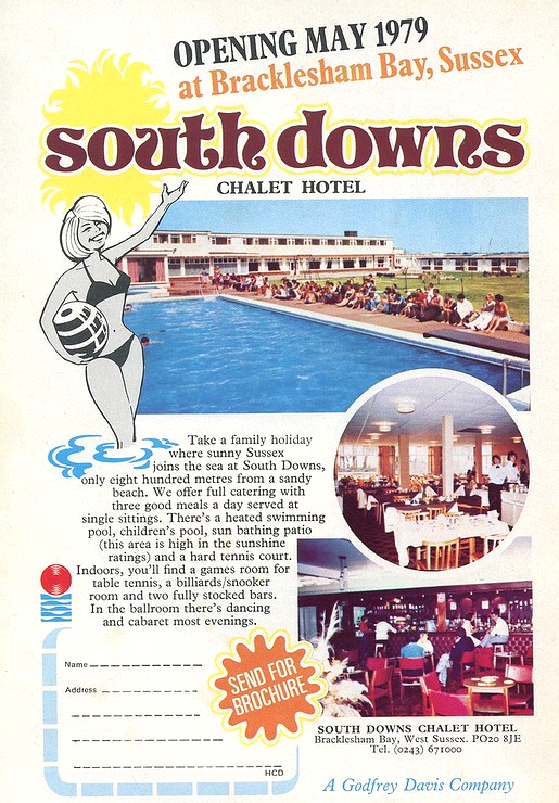1979 advert for South Downs Holiday Centre in Bracklesham Bay