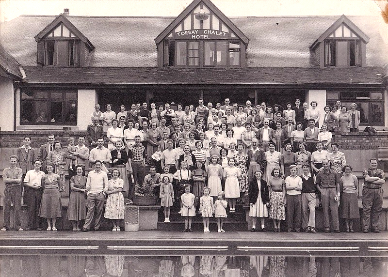 Vintage photo showing the Torbay Chalet Hotel