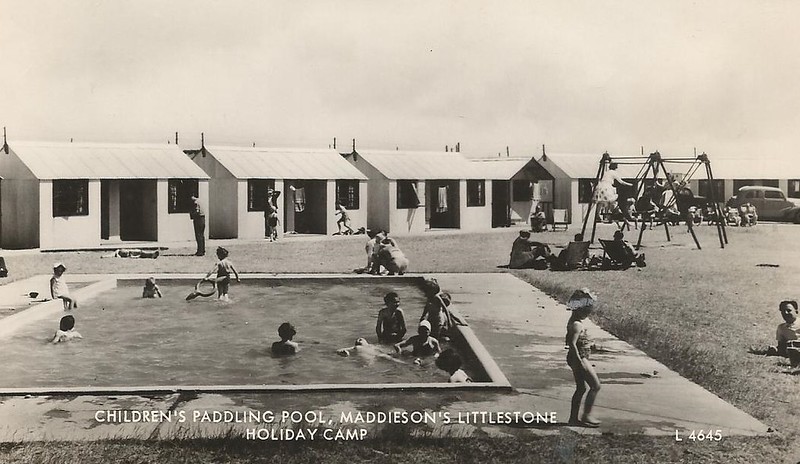 Vintage postcard of Maddiesons Littlestone Holiday Camp