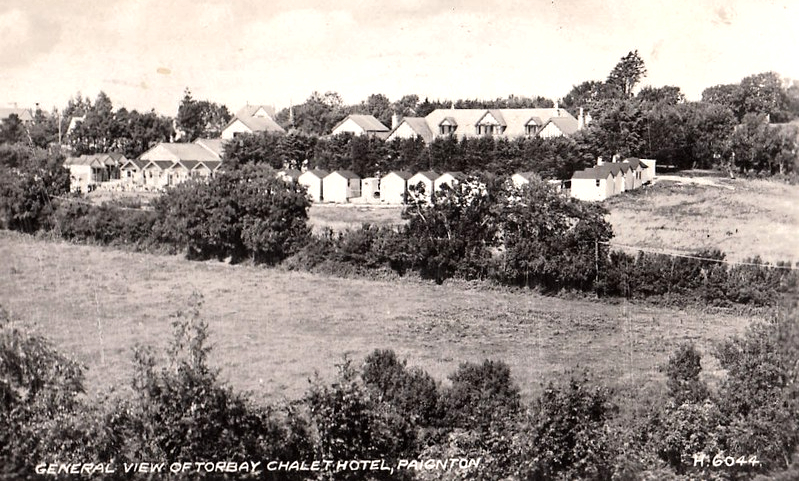 Vintage postcard showing the Torbay Chalet Hotel