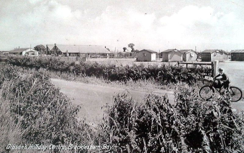 Vintage postcard of Gibsons Holiday Camp in Bracklesham Bay