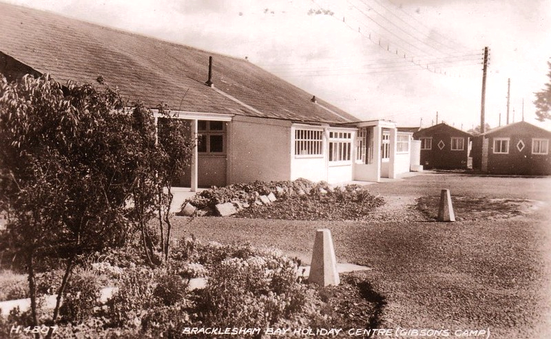 Vintage postcard of Gibsons Holiday Camp in Bracklesham Bay
