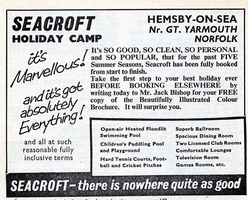 1965 advert for Seacroft Holiday Camp