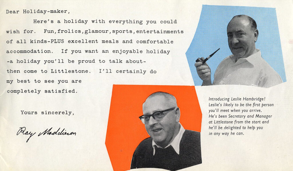 1960s brochure for Maddiesons Littlestone Holiday Camp