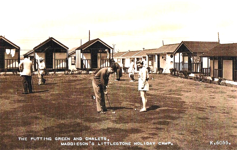 Vintage postcard of Maddiesons Littlestone Holiday Camp