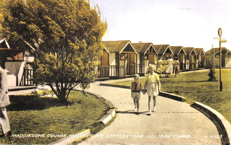 Vintage postcard of Maddiesons Littlestone Holiday Camp