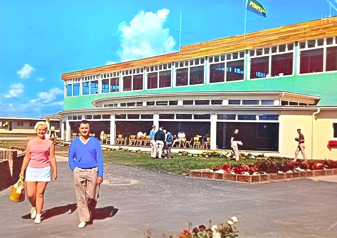 1970s photo showing the Pontins holiday camp in Bracklesham bay