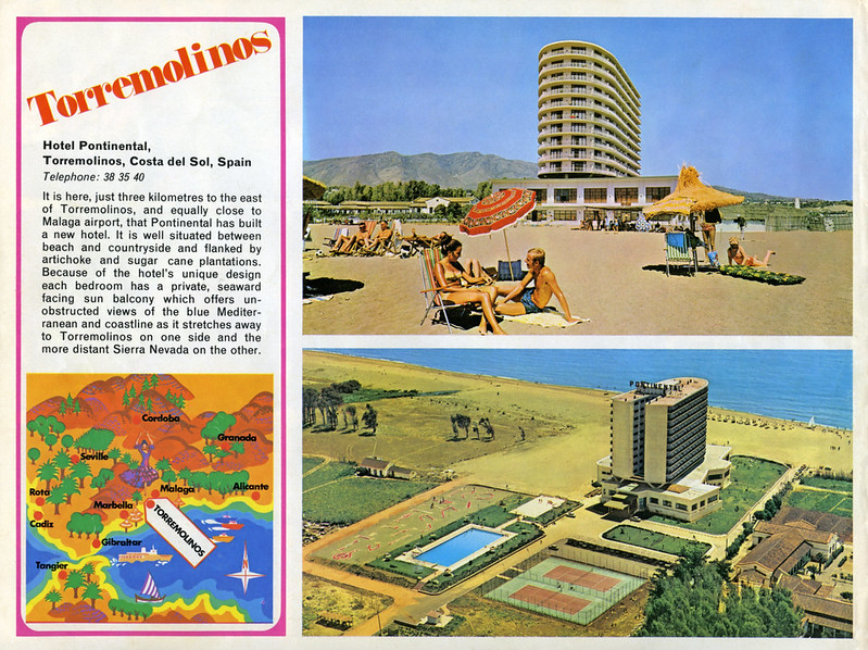 History of Pontinental Holidays Pontinental Holiday Club Torremolinos Hotel 1972 brochure