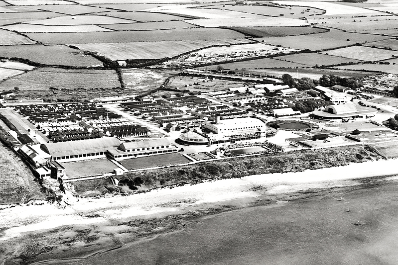 Vintage aerial view of Middleton Tower Holiday Camp