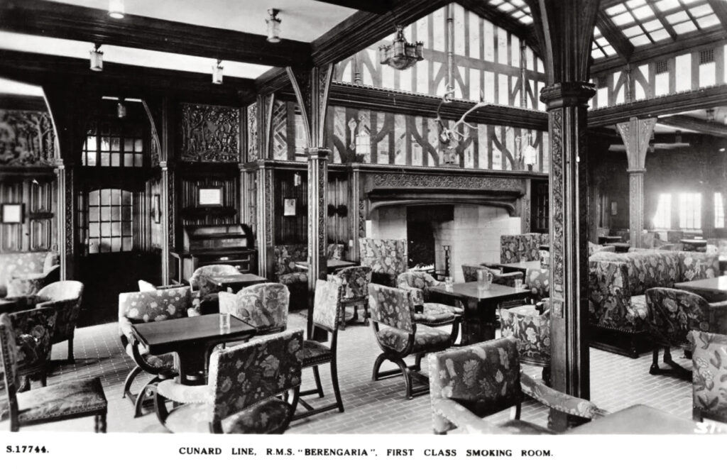 Vintage postcard of the Cunard line RMS Berengaria