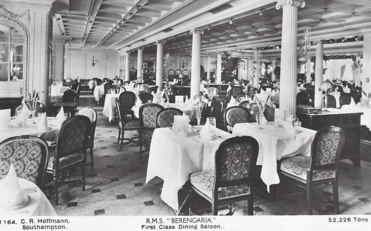 Vintage postcard of the Cunard line RMS Berengaria