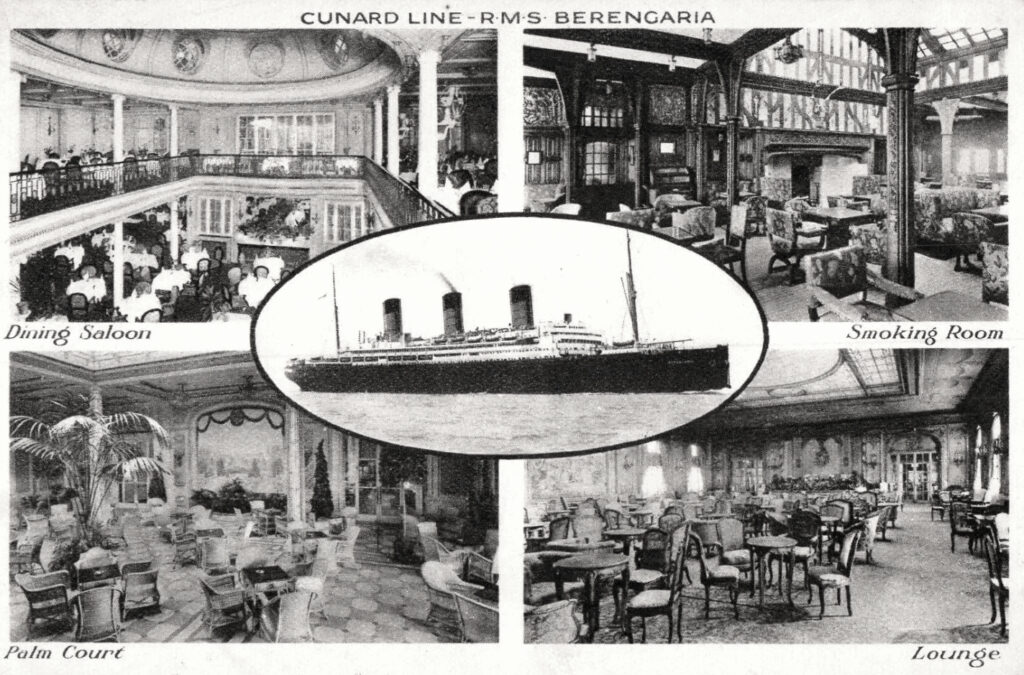 Vintage postcard of the Cunard line RMS Berengaria